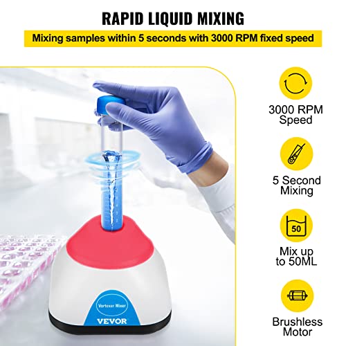 Vortex Mixer 3000RPM Mini Vortex Mixer Shaker