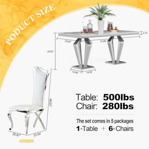 7 Piece Luxury Dining Room Set