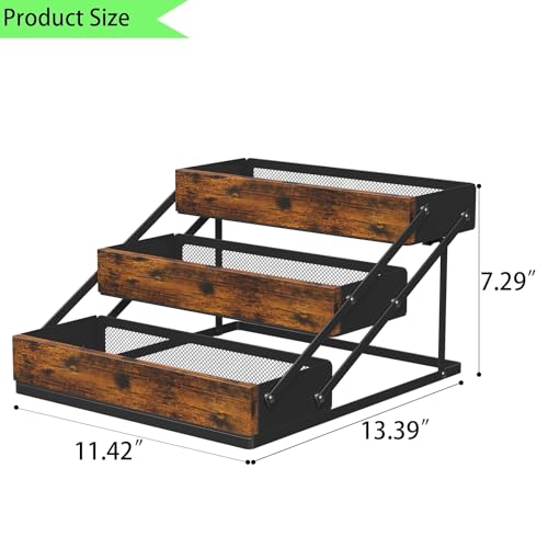 3 Tier Foldable Spice Rack Organizer for Countertop (2 Count)