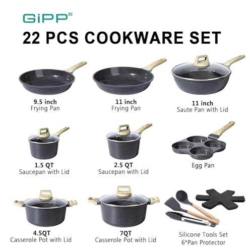 Ceramic Pots and Pans Set Non Stick