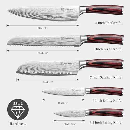 5 Pieces Kitchen Knife Set (5 Count)