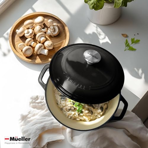 MUELLER HOME 7.5 QT Enameled Cast Iron Dutch Oven