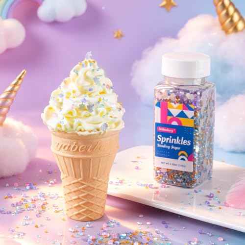 Unicorn Sanding Sugar Edible Glitter Stars Mix (3.5 Ounce)