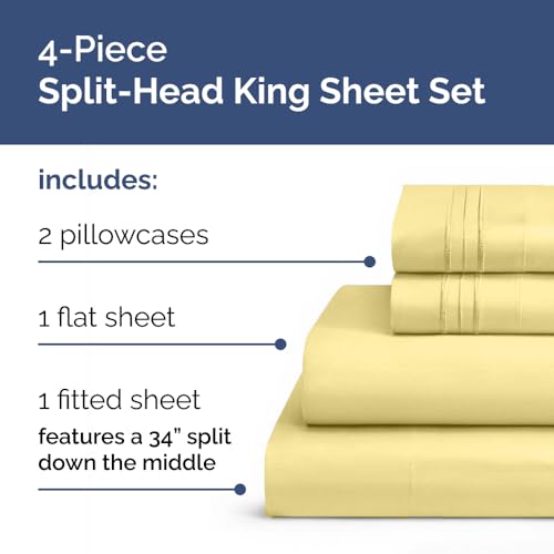 Flex Top Split Head King 4 Piece Sheet Set