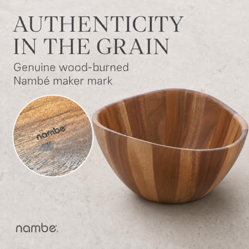 Gourmet Harmony 3 Piece Wooden Salad Bowl Set