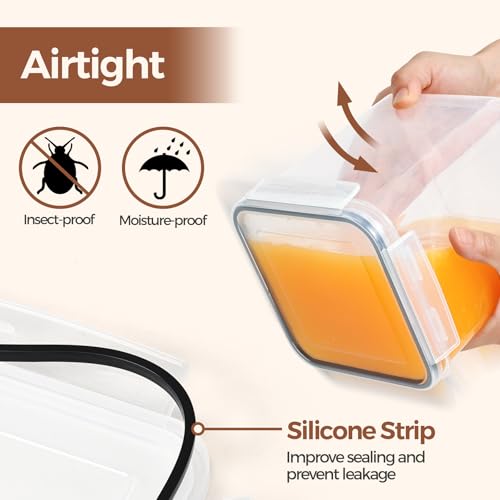 Airtight Brown Sugar Containers with Terra Cotta Saver 2.6Qt 2Pack (2 Count)