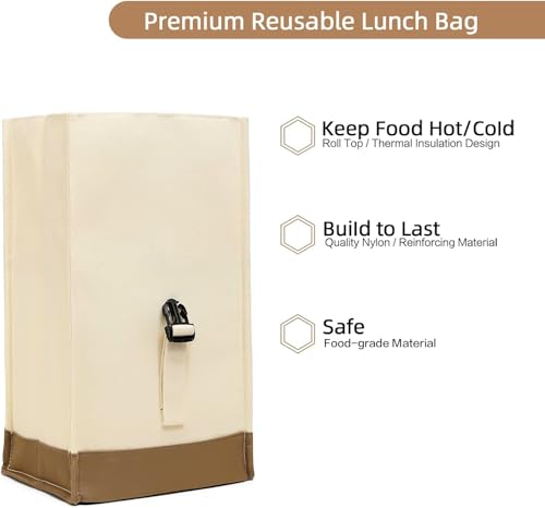 Insulated Lunch Bag Rolltop Lunch Box