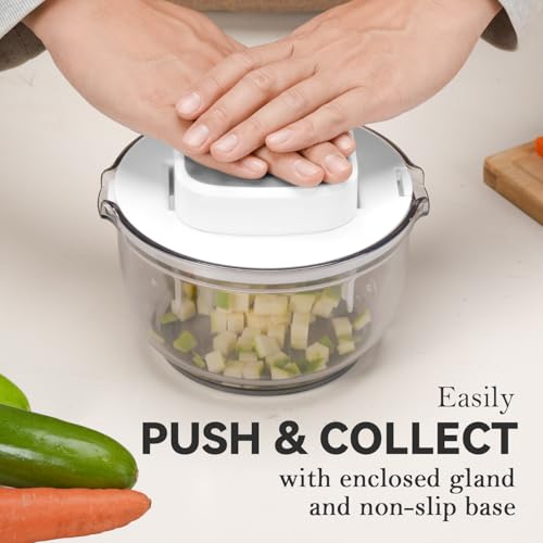 Multifunctional Vegetable Chopper Bowl White