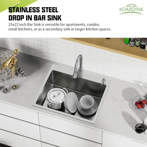 25x22 Inch Stainless Steel Kitchen Sink