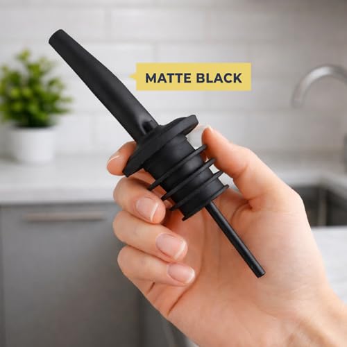 Olive Oil & Vinegar Dispenser Bottle Set with Stainless Steel Pourer (4 Count)