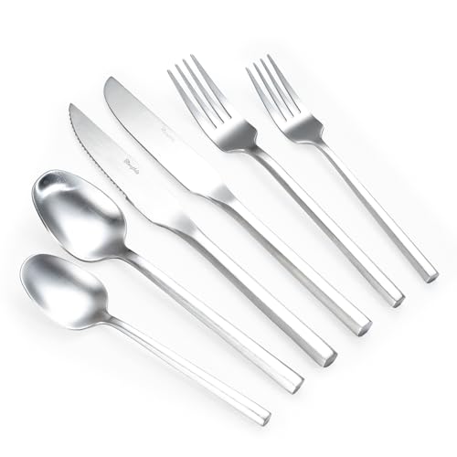 Silverware Set with Steak Knives (24 Count)