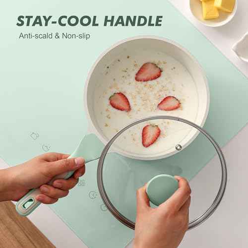 2.5 QT Ceramic Nonstick Saucepan with Lid