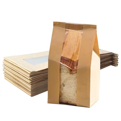 Bread Bag Paper Fold 11.8x4.7x3.5 for Homemade Bakery (30 Count)