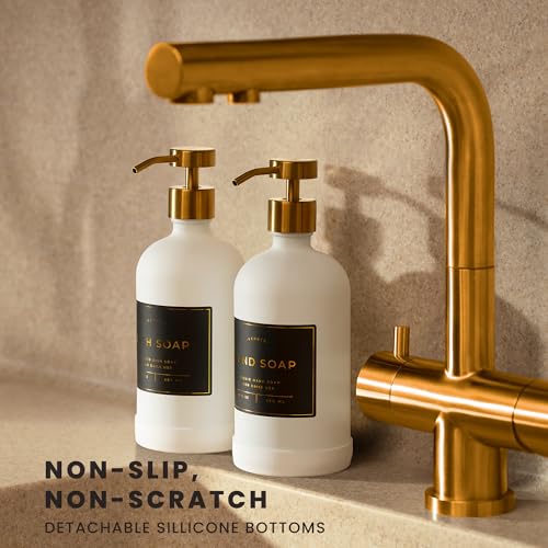 Hand and Dish Soap Dispenser for Kitchen and Bathroom (2 Count)