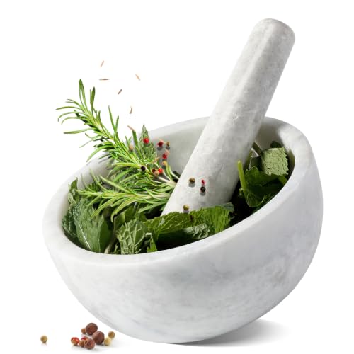 Marble Mortar and Pestle Set