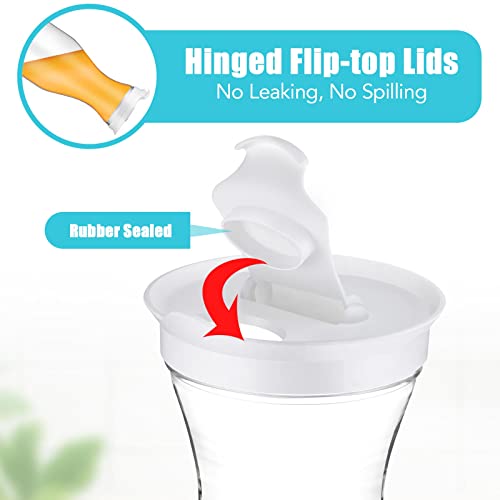 24 Pcs Plastic Water Carafe with Lid 32 Oz Clear (24 Count)