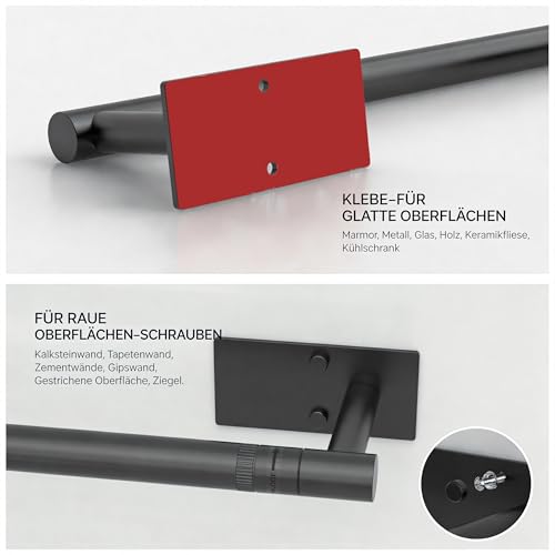 Matte Black Paper Towel Holder Under Cabinet Self Adhesive