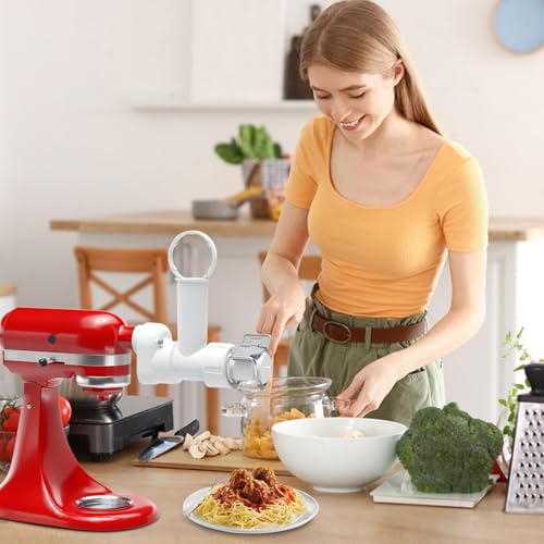 Pasta Maker Attachment for Kitchenaid Stand Mixer with 6 Different Shapes of Pasta Outlet (6 Count)