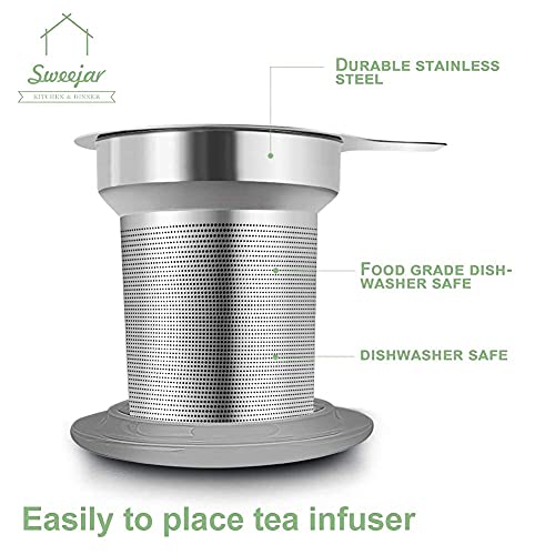 Sweejar Porcelain Tea Infuser Cup with Lid