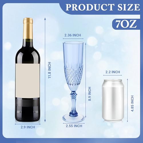 24 Pack Plastic Champagne Flutes (24 Count)