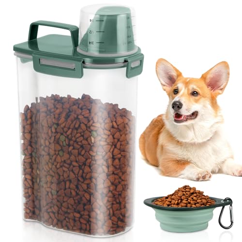 3 Lbs Pet Dog Food Storage Container for Bird Seed Rice Flour