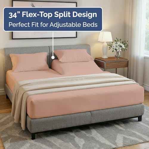 Flex Top Split Head King 4 Piece Sheet Set
