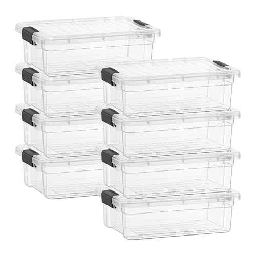 2.3 Quart Clear Plastic Storage Containers with Lids (8 Count)