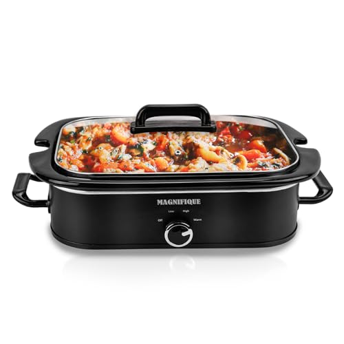 4 Quart Slow Cooker with Casserole Manual Warm Setting