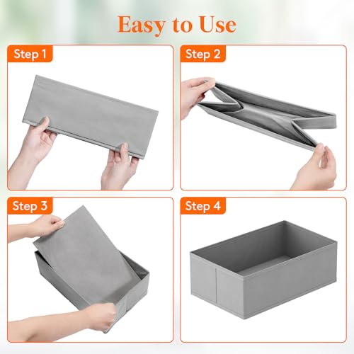 Drawer Organizer Clothes for Closet (24 Count)
