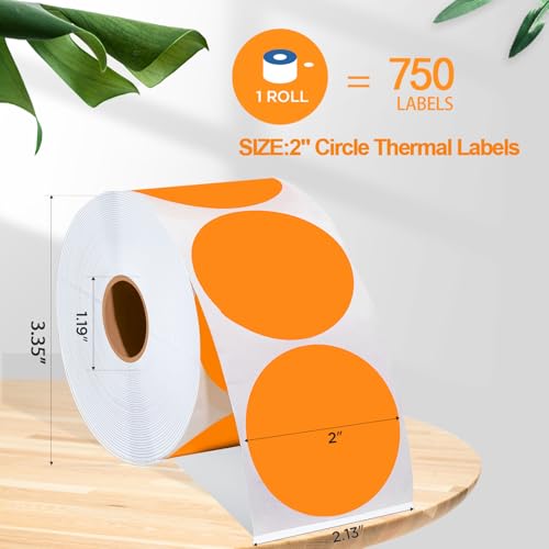 2 Inch Circle Thermal Sticker Labels