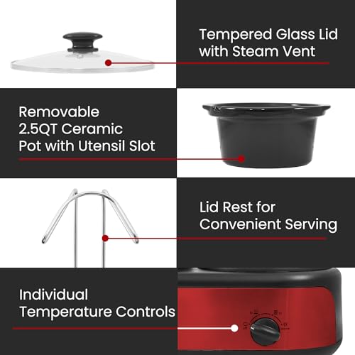 EWMST 325R Triple Slow Cooker Buffet Server