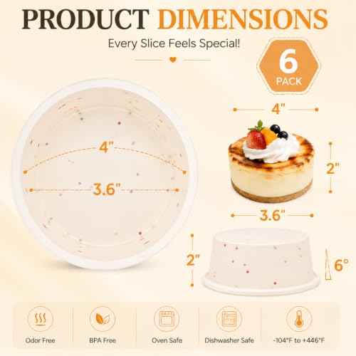 4 Inch Silicone Mini Cake Pan (6 Count)