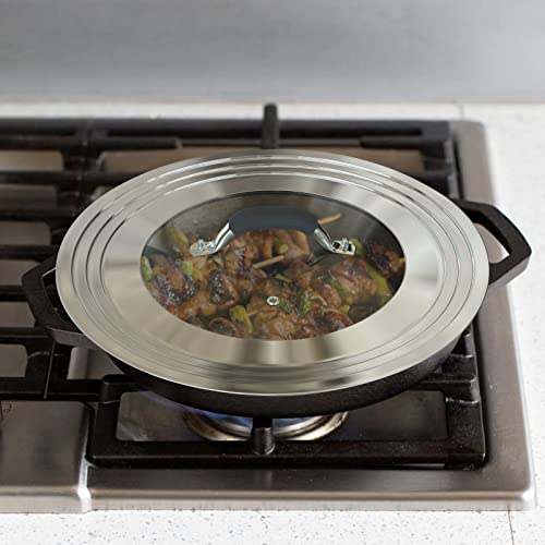Universal Pans Pots Lid Cover Fit All 8.25 Inch to 12 Inch Pots