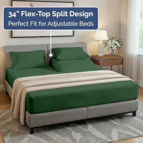 Flex Top Split Head King 4 Piece Sheet Set