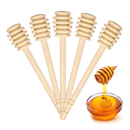 Wooden Honey Dipper Stick Collecting Dispensing Drizzling Jam Portable Wedding Party