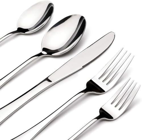 Silverware Set for 8 with Serving Utensils (45 Count)
