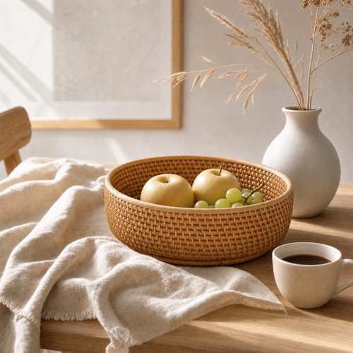 9.3" Rattan Storage Basket