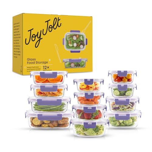 24pc Borosilicate Glass Storage Containers with Lids (24 Count)