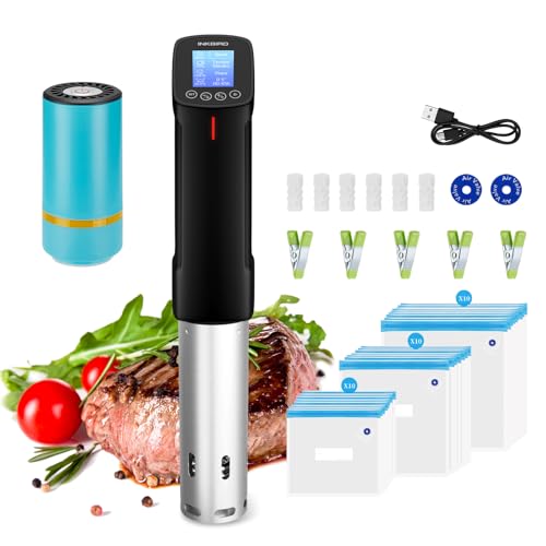 WIFI Sous Vide Cooker Bundle with 30 Sous Vide Bags and Pump