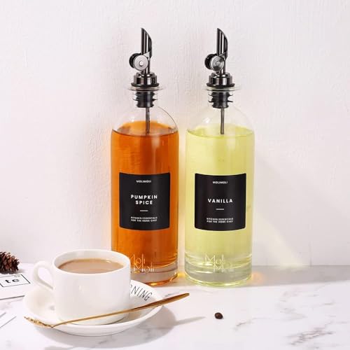 Oil and Vinegar Dispenser with Metal Pour Spout (2 Count)