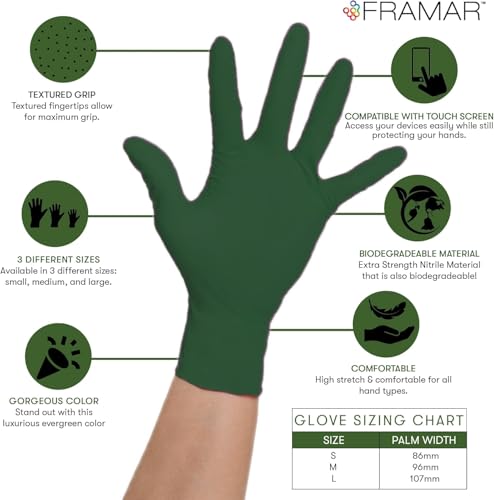 Green Gloves Disposable Latex Free