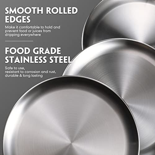 8 Pieces Silver Pizza Pans 12 Inch Bakeware (8 Count)