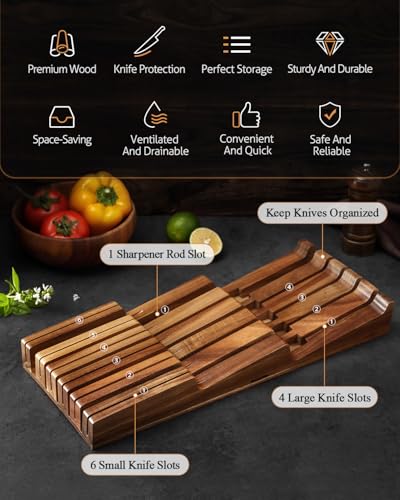 In drawer Knife Block