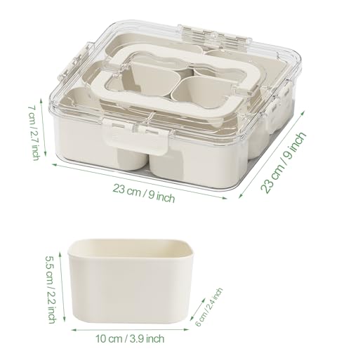 Small Snackle Box Snack Containers with Lids (2 Count)
