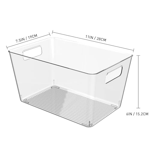 4 Pack Clear Plastic Storage Bins (4 Count)