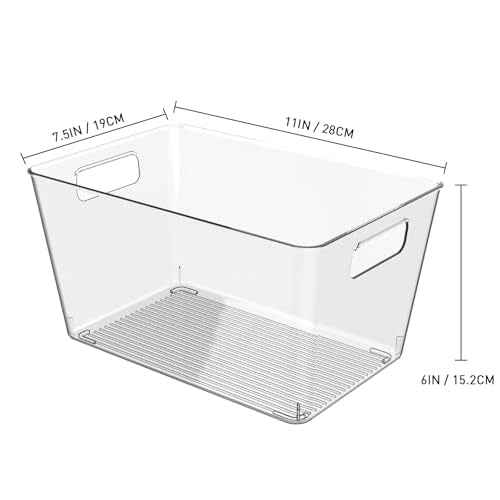 12 Pack Clear Plastic Storage Bins (12 Count)