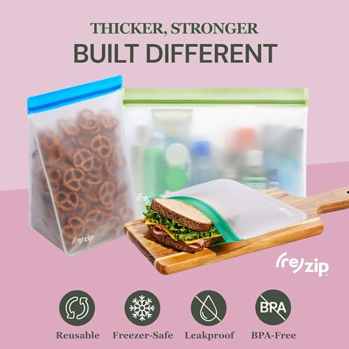 Reusable Gallon Freezer Food Storage Bags (8 Count)