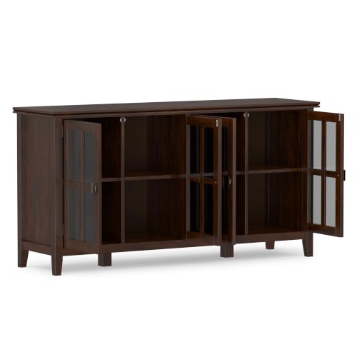 Artisan 66" Wide Solid Wood Sideboard in Russet Brown