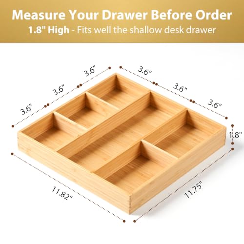 Bamboo Desk Drawer Organizer