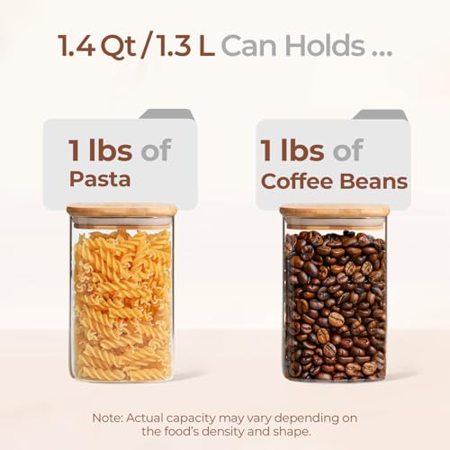 Glass Storage Containers with Lids 1.4 Qt (3 Count)